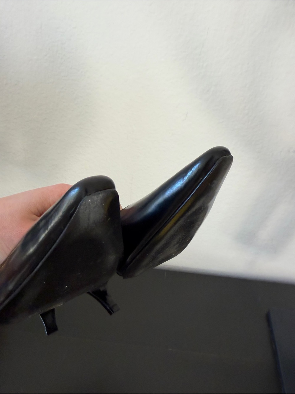 Black Suede Studio LOGAN 50 MULE Black Leather size 38.5 Excellent Condition - Picture 5 of 13
